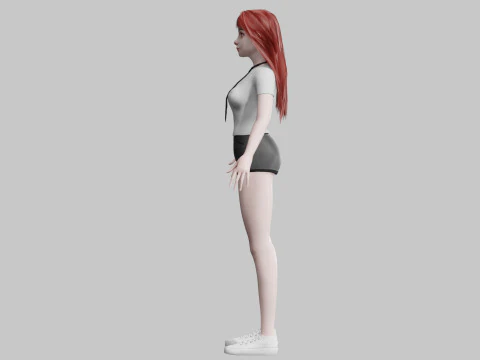 Cute classic Woman V33730 3D Model