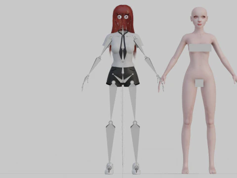 Cute classic Woman V33730 3D Model
