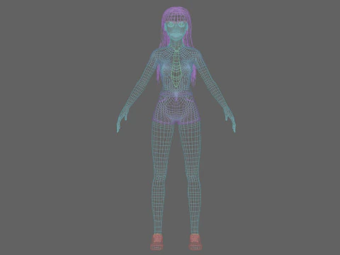 Cute classic Woman V33730 3D Model
