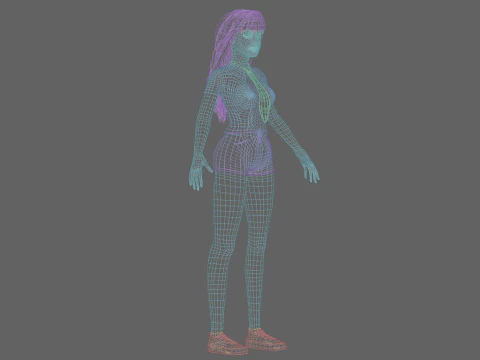 Cute classic Woman V33730 3D Model