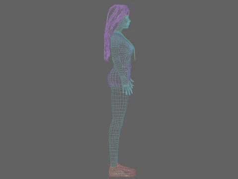 Cute classic Woman V33730 3D Model