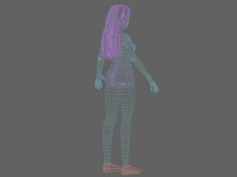 Cute classic Woman V33730 3D Model