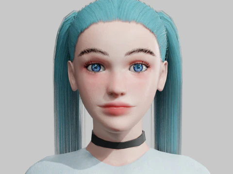 Cute Standard Woman V25277 3D Model