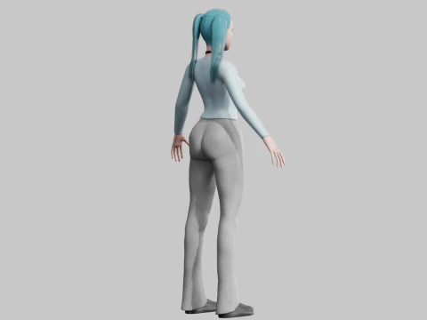 Cute Standard Woman V25277 3D Model