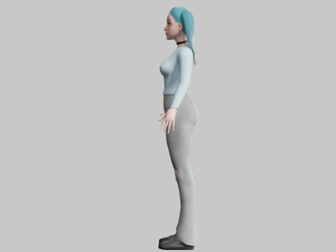 Cute Standard Woman V25277 3D Model