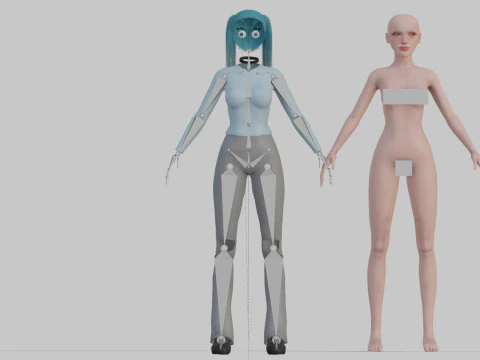 Cute Standard Woman V25277 3D Model