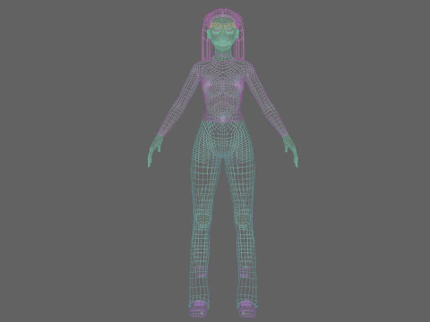 Cute Standard Woman V25277 3D Model