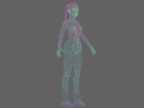Cute Standard Woman V25277 3D Model
