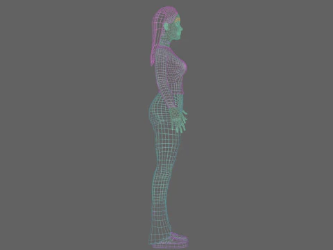 Cute Standard Woman V25277 3D Model