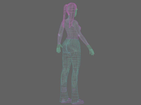 Cute Standard Woman V25277 3D Model
