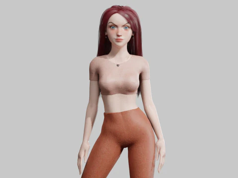Cute teen woman V30237 3D Model