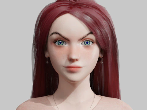 Cute teen woman V30237 3D Model