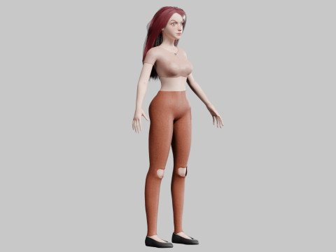 Cute teen woman V30237 Modelo 3D