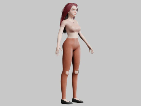 Cute teen woman V30237 3D Model