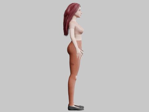 Cute teen woman V30237 Modelo 3D