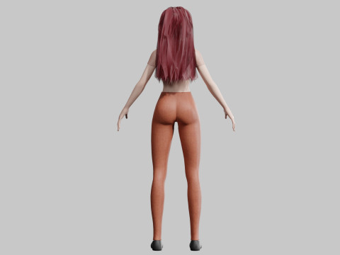 Cute teen woman V30237 Modelo 3D