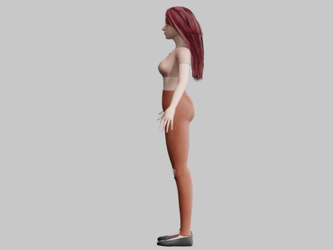 Cute teen woman V30237 Modelo 3D
