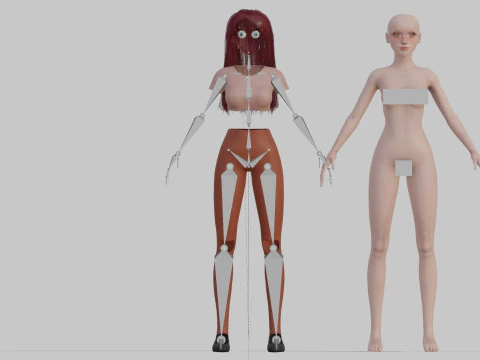 Cute teen woman V30237 3D Model