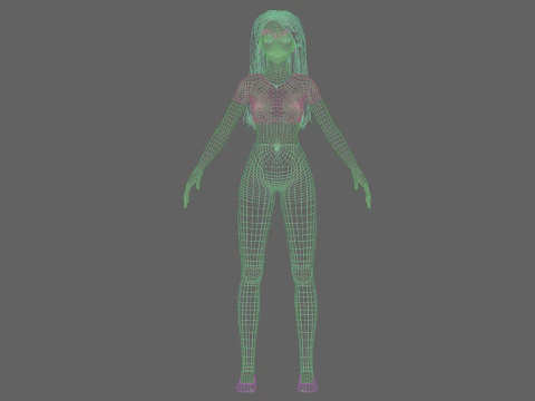 Cute teen woman V30237 3D Model