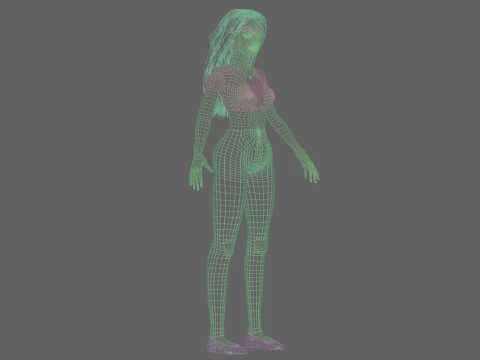 Cute teen woman V30237 3D Model