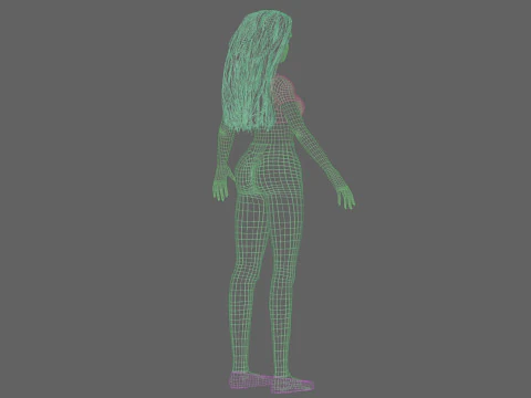 Cute teen woman V30237 3D Model