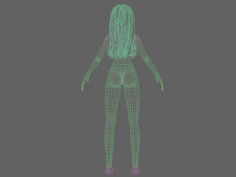 Cute teen woman V30237 3D Model
