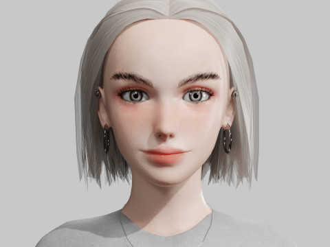 Симпатичная молодая женщина V28924 3D Модель