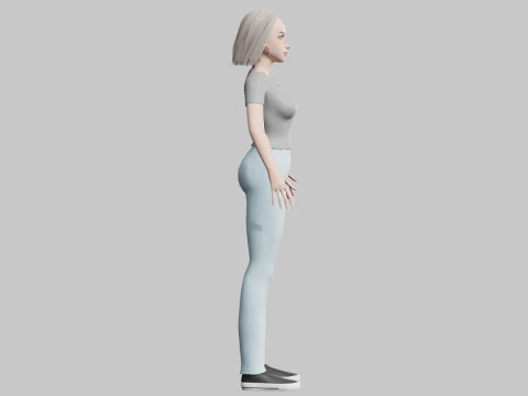 Cute Young Woman V28924 3D Model