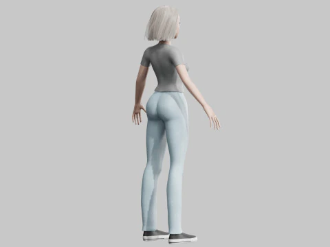 Cute Young Woman V28924 3D Model