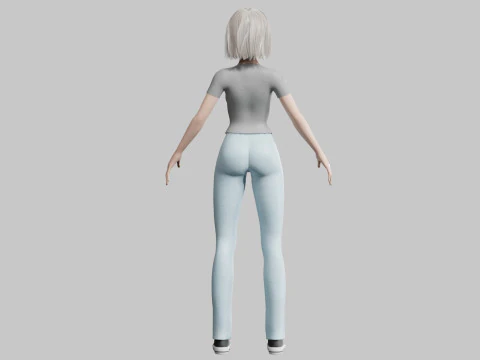 Cute Young Woman V28924 3D Model