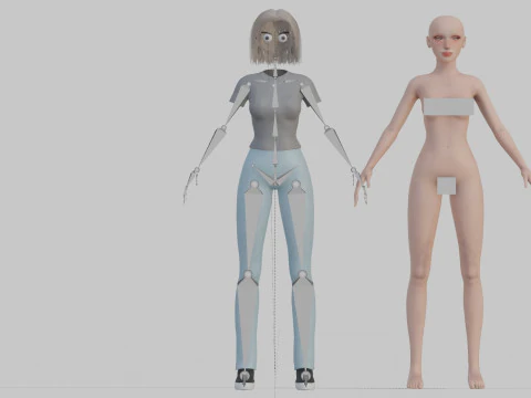 Cute Young Woman V28924 3D Model