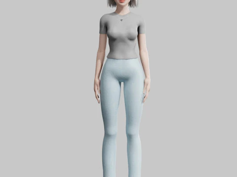 Cute Young Woman V28924 3D Model