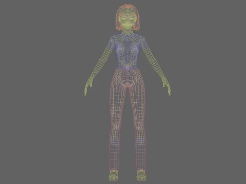 Cute Young Woman V28924 3D Model