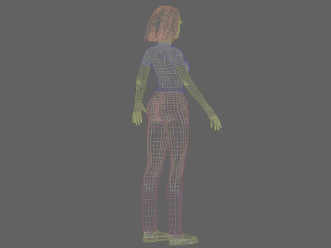 Cute Young Woman V28924 3D Model