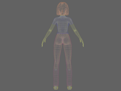 Симпатичная молодая женщина V28924 3D Модель