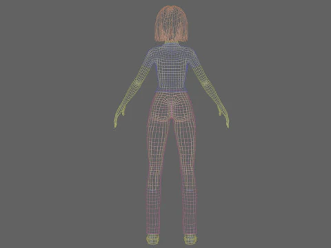 Cute Young Woman V28924 3D Model