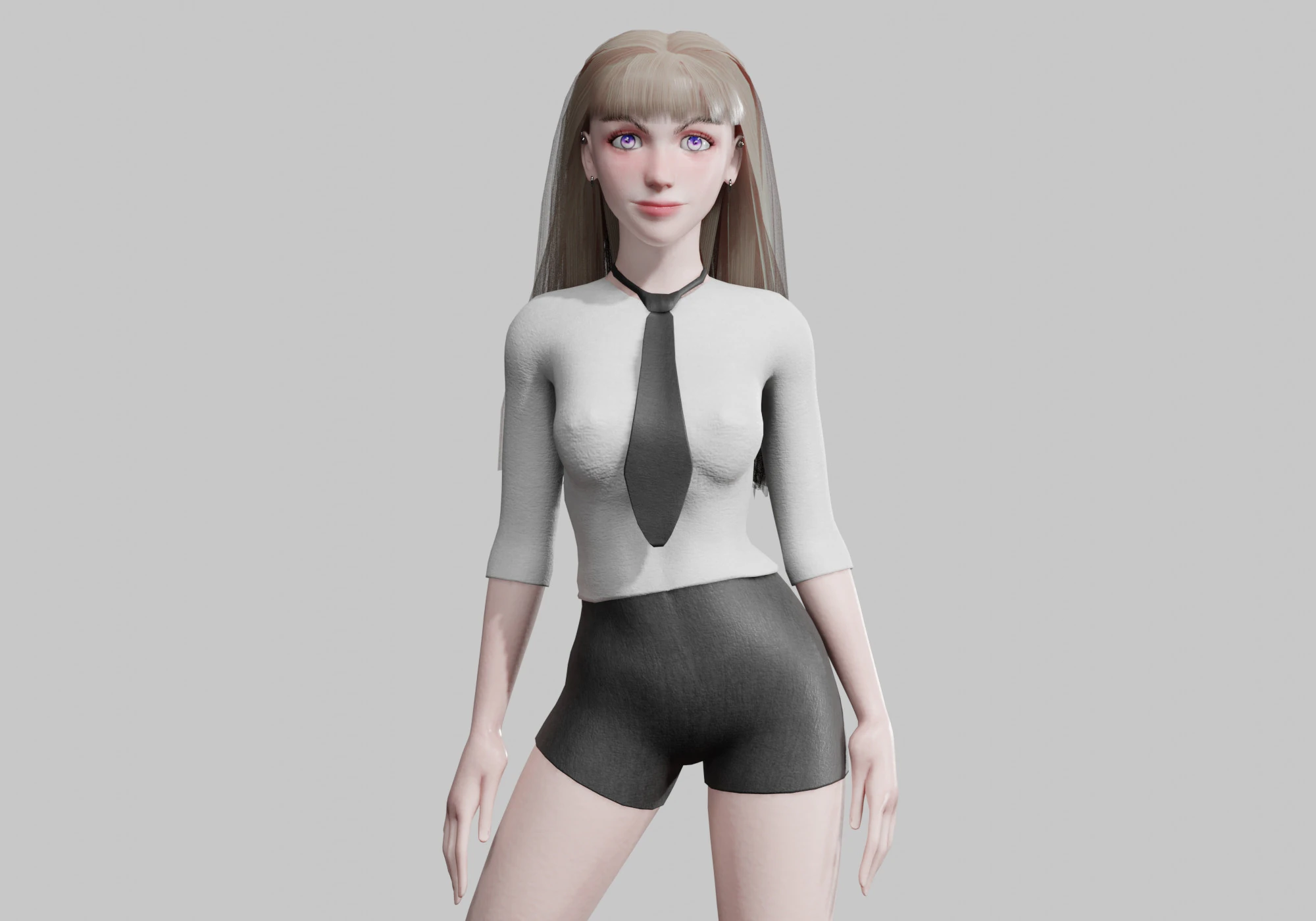 Pretty Basic Woman V31181 3D Model .c4d .max .obj .3ds .fbx .stl .blend
