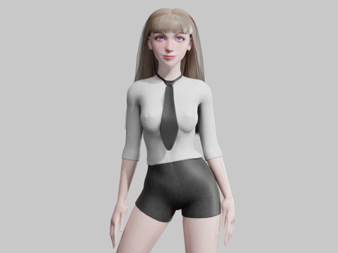 Pretty Basic Woman V31181 3D Модель