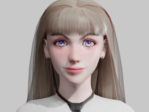 Pretty Basic Woman V31181 Modello 3D