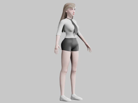Pretty Basic Woman V31181 3D Model