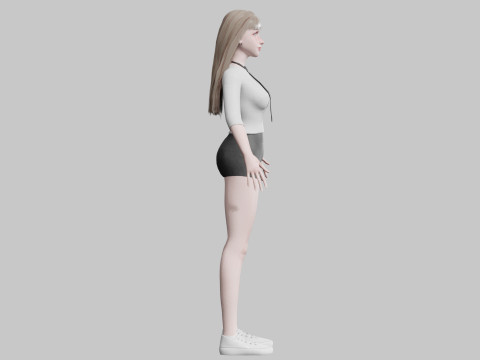 Pretty Basic Woman V31181 Modello 3D