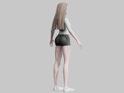 Pretty Basic Woman V31181 Modello 3D