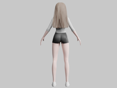 Pretty Basic Woman V31181 Modello 3D