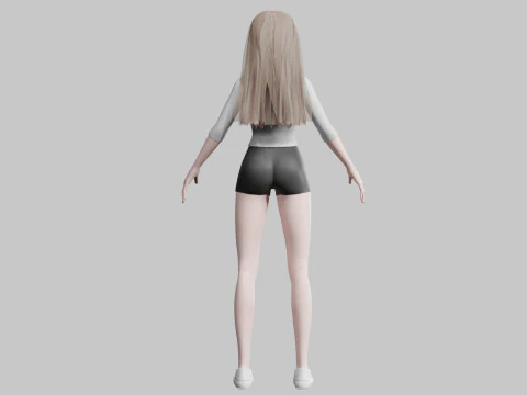 Pretty Basic Woman V31181 3D Model