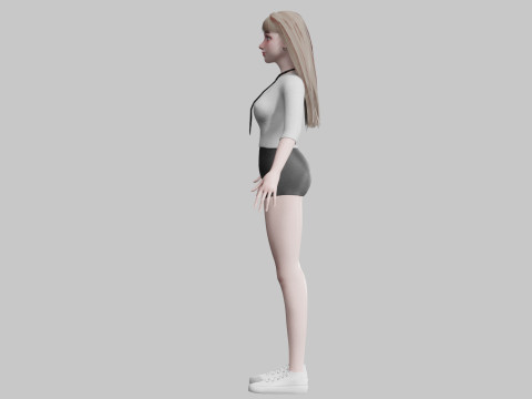Pretty Basic Woman V31181 Modello 3D