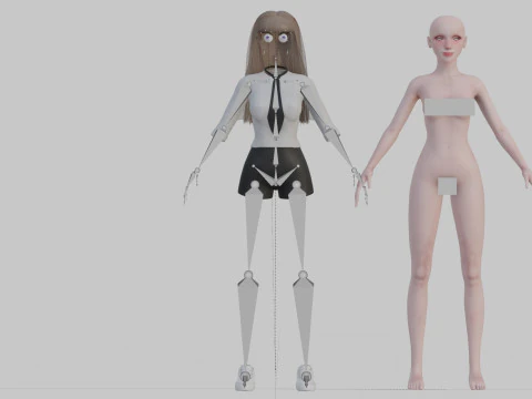 Pretty Basic Woman V31181 3D Model