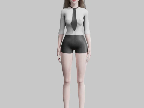 Pretty Basic Woman V31181 3D Model