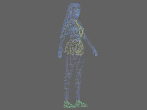 Pretty Basic Woman V31181 Modello 3D