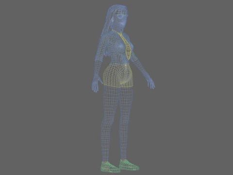 Pretty Basic Woman V31181 3D Model