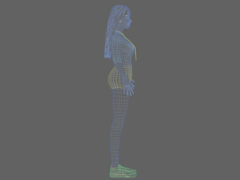 Pretty Basic Woman V31181 Modello 3D